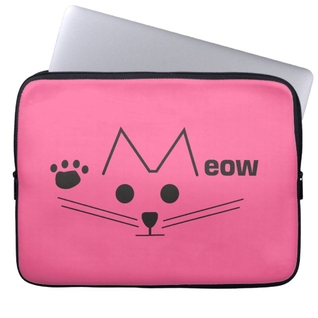 Funda Para Portátil Gato del maullido (Frente)