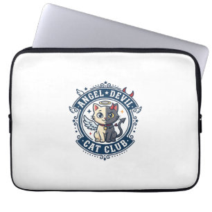 Funda Para Portátil Gato Diablo Ángel Regalo para Mamá Gata - Gato Dia