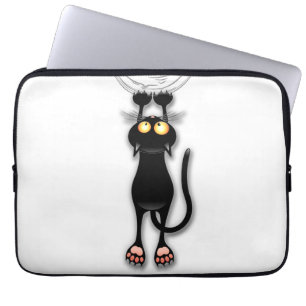 Funda Para Portátil Gato divertido Personaje Rascando Tela