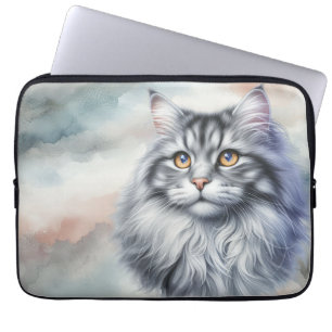 Funda Para Portátil Gato Elegante & Chic para Amantes de los Gatos
