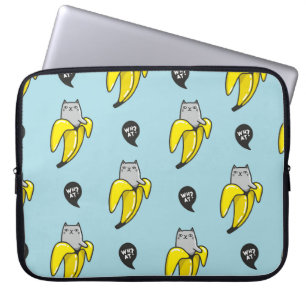 Funda Para Portátil Gato en banana