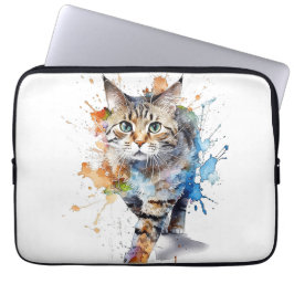 Funda Para Portátil Gato en indignación: belleza y gracia