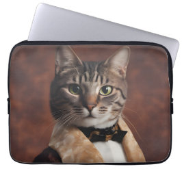 Funda Para Portátil Gato en la Chaqueta de Fumar