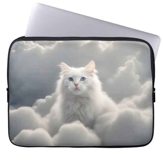 Funda Para Portátil Gato en las nubes (Frente)