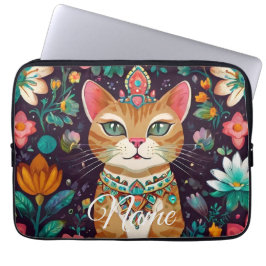 Funda Para Portátil Gato engalanado coronado