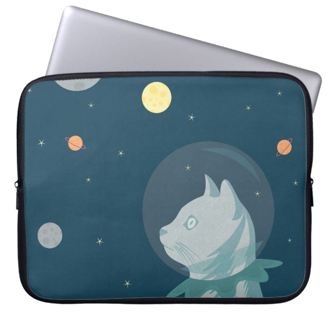Funda Para Portátil Gato espacial (Frente)