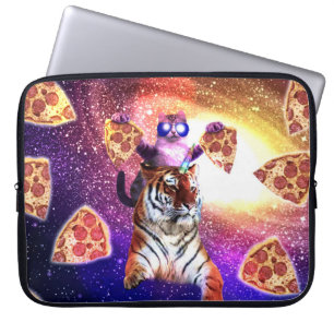 Funda Para Portátil Gato espacial matón en Tiger Unicorn
