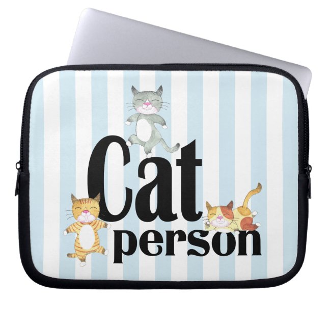 Funda Para Portátil Gato: Gatitos singulares a rayas (Frente)