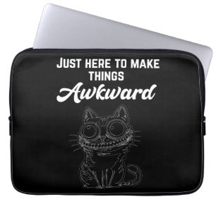 Funda Para Portátil Gato gracioso - Acá solo para hacer las cosas incó