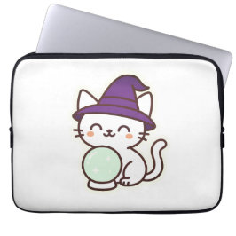 Funda Para Portátil Gato Kawaii Halloween - Magnífico y adorable Spook