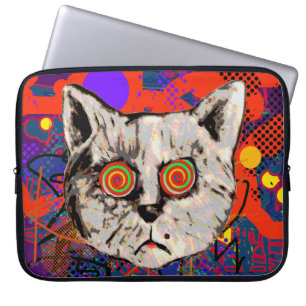 Funda Para Portátil gato loco meow
