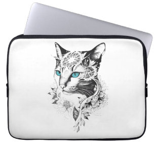 Funda Para Portátil Gato Mascota Naturaleza animal Ilustracion arte ta