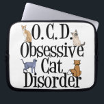 Funda Para Portátil Gato obsesionado<br><div class="desc">Tengo trastorno obsesivo del gato. Soy OCD por todos mis lindos gatos. Un regalo gracioso para alguien loco por los gatitos. Amo a los gatos,  son mi obsesión.</div>