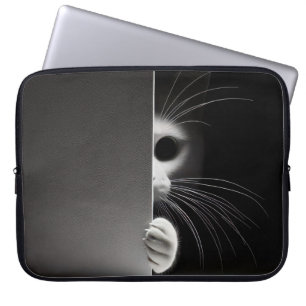 Funda Para Portátil Gato oculto en las sombras