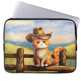 Funda Para Portátil Gato papá pintado con acuarela