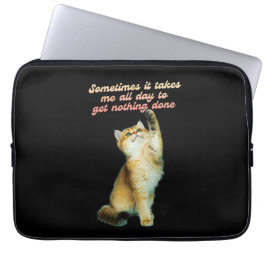 Funda Para Portátil Gato perezoso amante gracioso gato