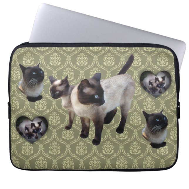 Funda Para Portátil Gato siamés nacido en Tailandia (Frente)