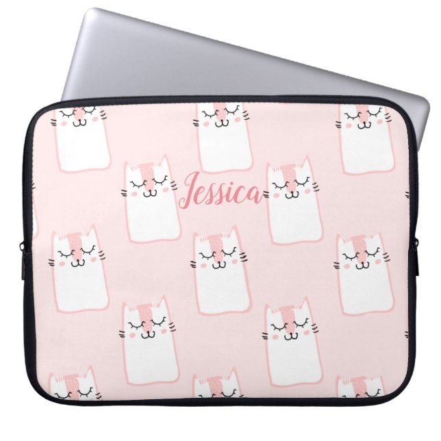 Funda Para Portátil Gato sonriente (Frente)