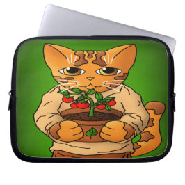 Funda Para Portátil Gato Vegan Gardener