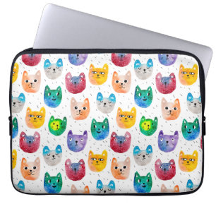 Funda Para Portátil Gatos acuarelas y amigos