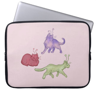 Funda Para Portátil Gatos alienígenas caprichosos gatos espaciales div