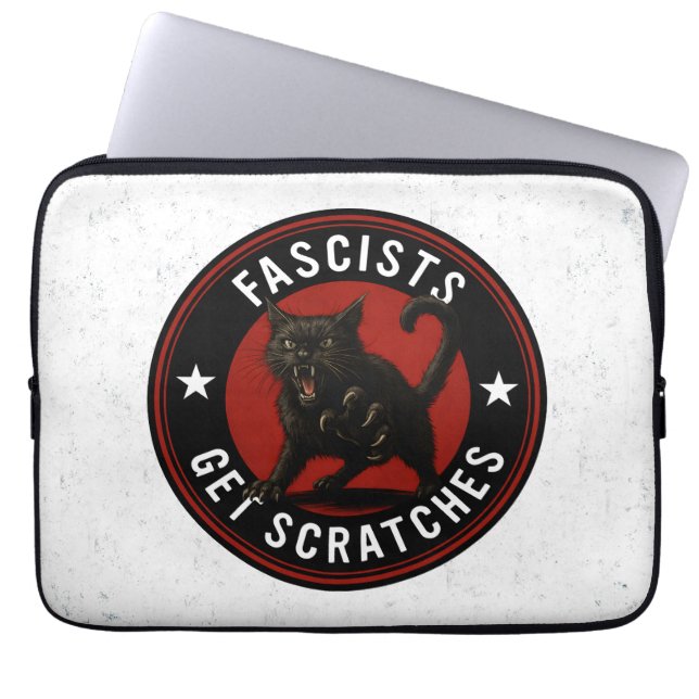 Funda Para Portátil Gatos Contra Fascistas (Frente)