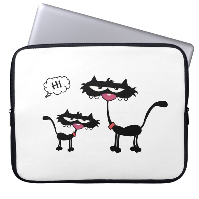 Funda Para Portátil Gatos de caracteres pequeños (Frente)