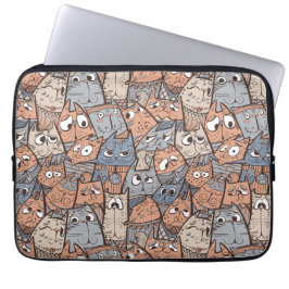 Funda Para Portátil Gatos de Dibujos Animados Divertidos
