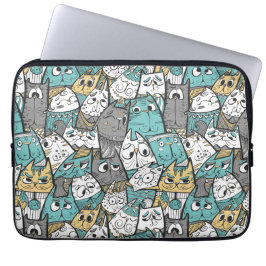 Funda Para Portátil Gatos de Dibujos Animados Divertidos
