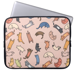 Funda Para Portátil Gatos de doodle sin piel, ilustracion