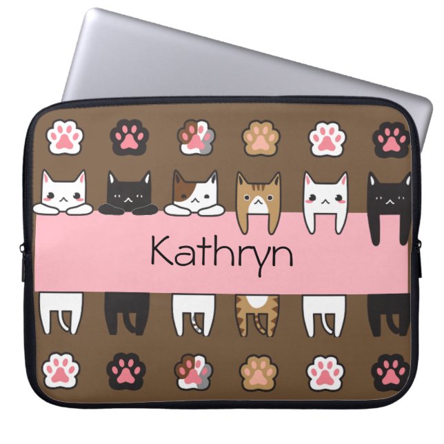 Funda Para Portátil Gatos gatitos personalizados (Frente)
