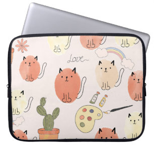Funda Para Portátil Gatos Kitty Kitten: Patrón animal lindo