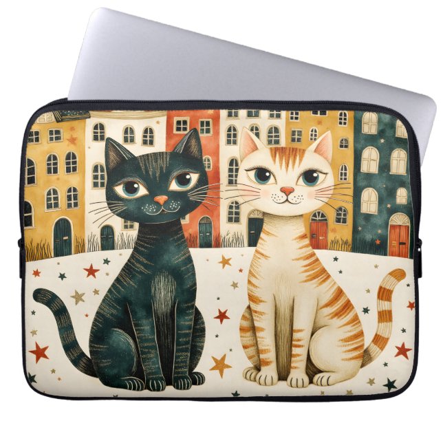 Funda Para Portátil Gatos Lindos  (Frente)