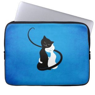 Funda Para Portátil Gatos lindos azules en amor