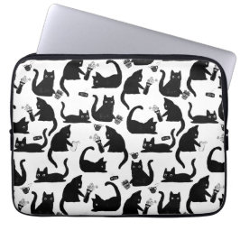 Funda Para Portátil Gatos malos golpeando a las cosas