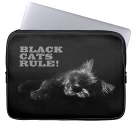 Funda Para Portátil Gatos Negros Mandan - Dormilón Hola Oscuridad