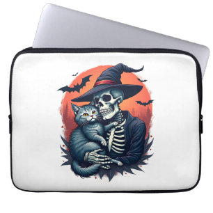 Funda Para Portátil Gatos porque la gente está asustada con el esquele