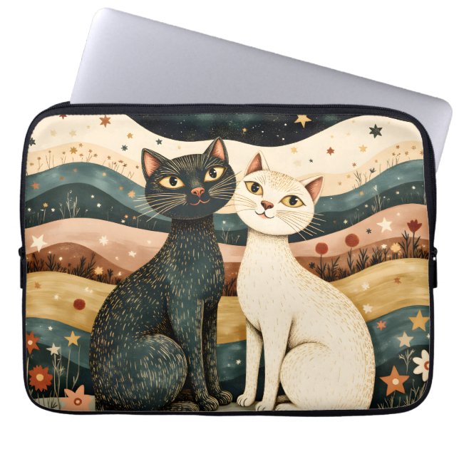 Funda Para Portátil Gatos Serenos (Frente)