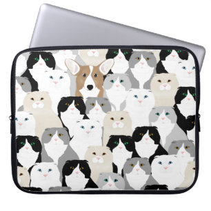 Funda Para Portátil Gatos y perros Neopreno Portátil Sleeve