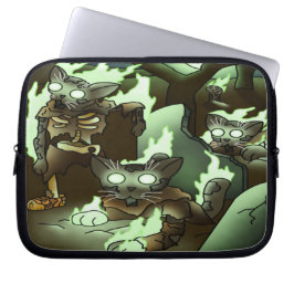Funda Para Portátil Gatos Zombie de Halloween