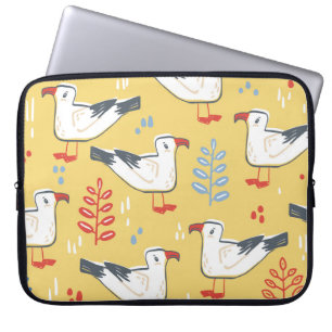 Funda Para Portátil Gaviota vintage deja patrón natural