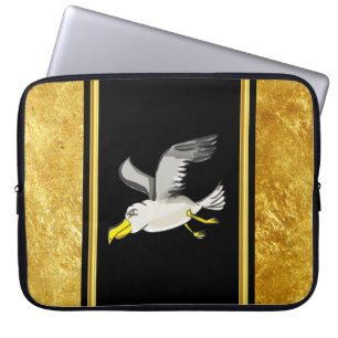 Funda Para Portátil Gaviota volando sobre la cabeza con un diseño de R
