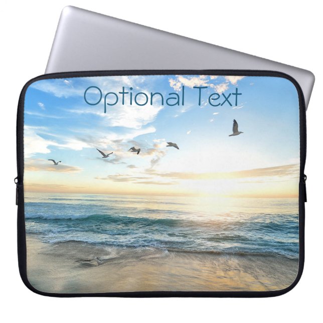 Funda Para Portátil Gaviotas de playa matutinas (Frente)