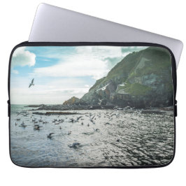 Funda Para Portátil Gaviotas volando sobre la bahía
