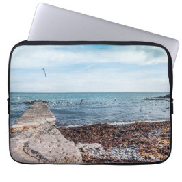 Funda Para Portátil Gaviotas volando sobre la bahía