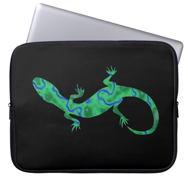 Funda Para Portátil Gecko verde (Frente)
