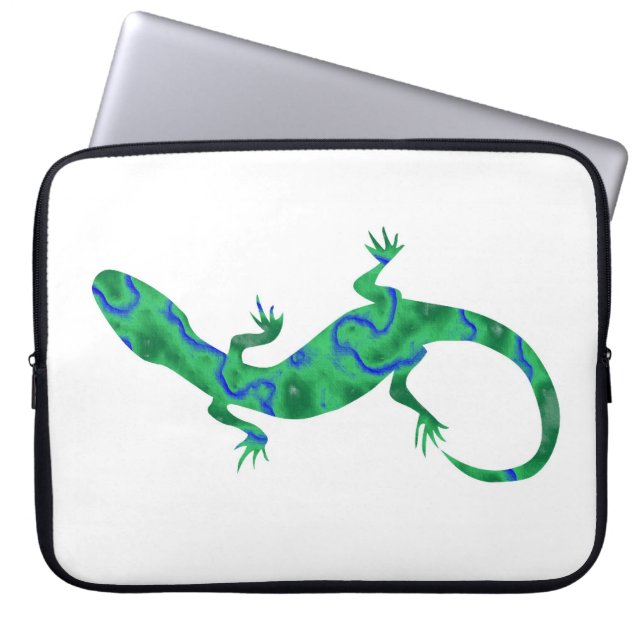 Funda Para Portátil Gecko verde (Frente)