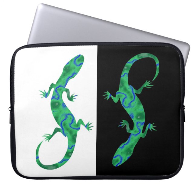 Funda Para Portátil Gecko verde (Frente)