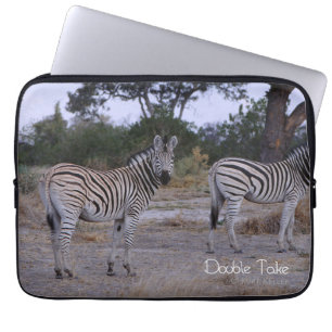 Funda Para Portátil Gemelos de cebra doble toma foto