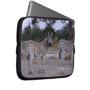 Funda Para Portátil Gemelos de cebra doble toma foto